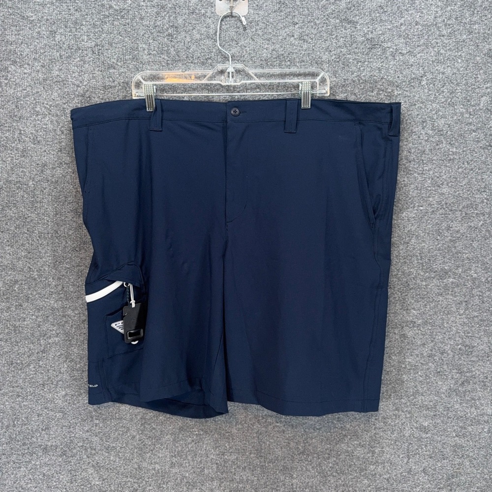 Columbia Pfg Fishing Shorts Mens 46 Blue Bottle Opener Tool Terminal Tackle Nwot